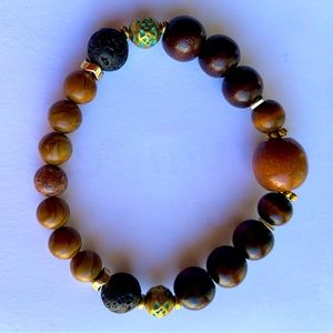 7” Stone Bead Elastic Bracelet